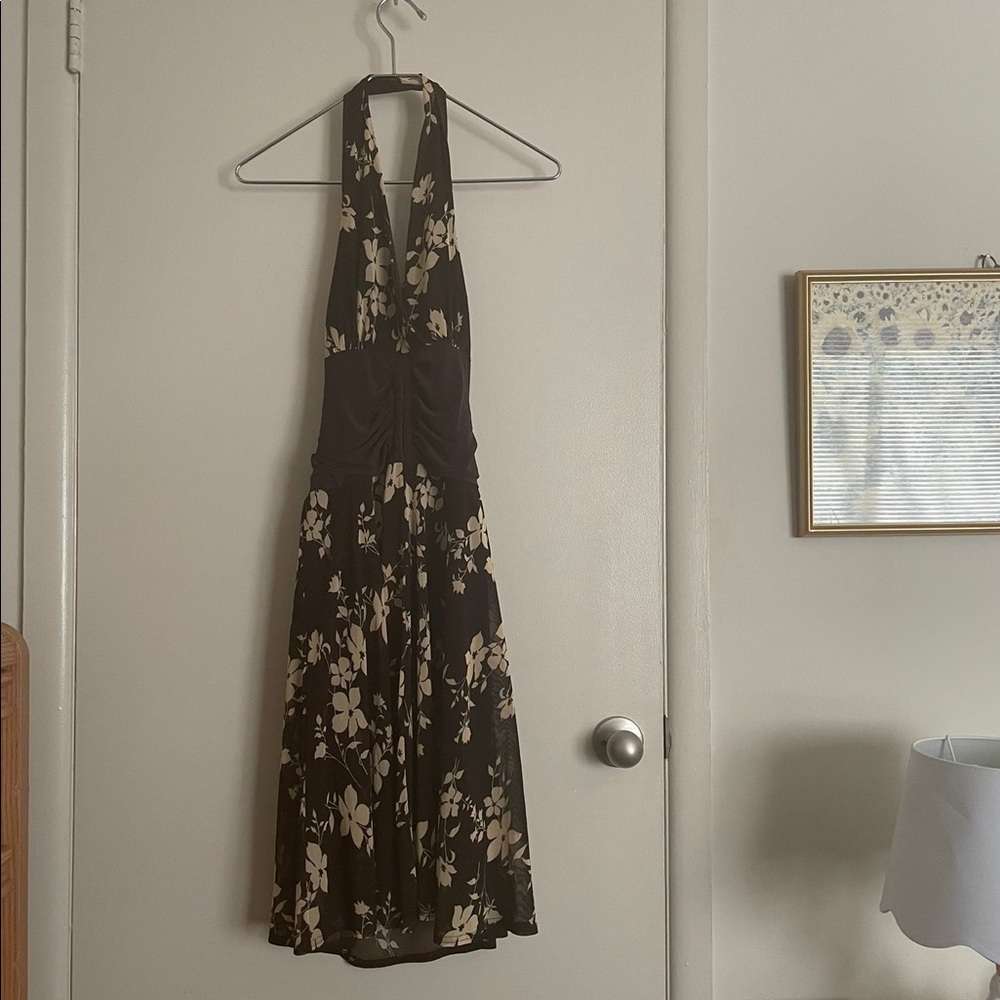 NWT VINTAGE FLORAL HALTER DRESS